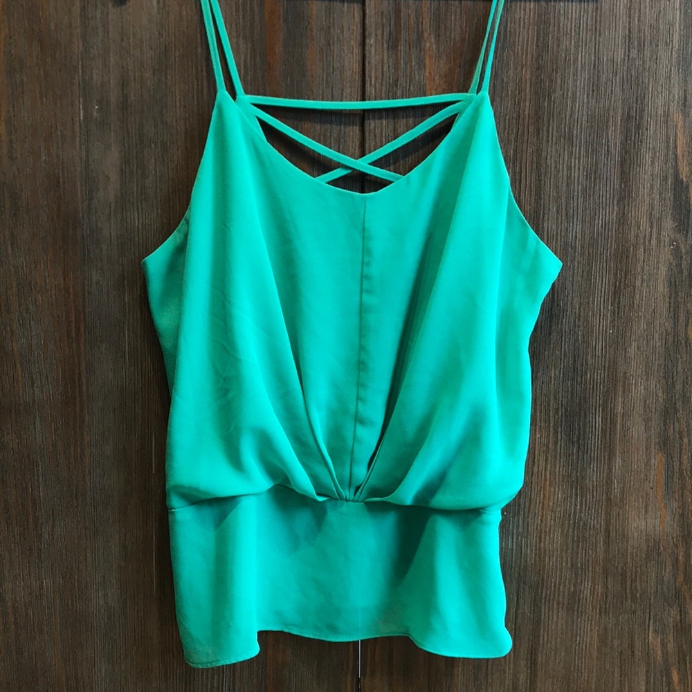 Teal Strappy Top with Open Back Detail